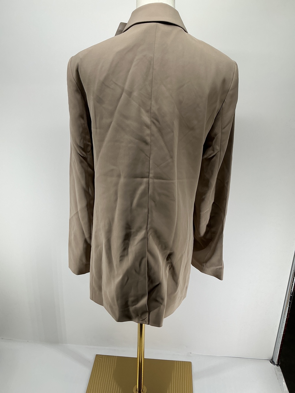 Stretch Crepe Relaxed Double-Breasted Blazer